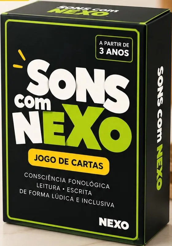 Caixa do jogo de cartas Sons com Nexo